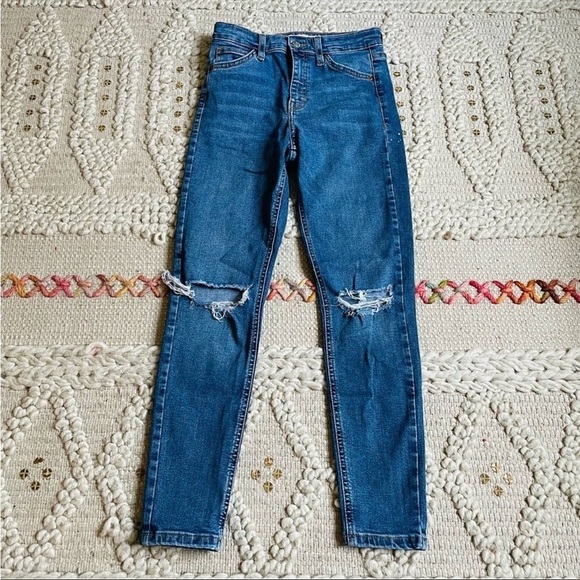 Topshop Jaime Ripped Knee Skinny Jeans - Picture 2 of 6